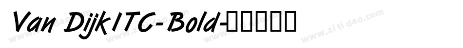 Van DijkITC-Bold字体转换
